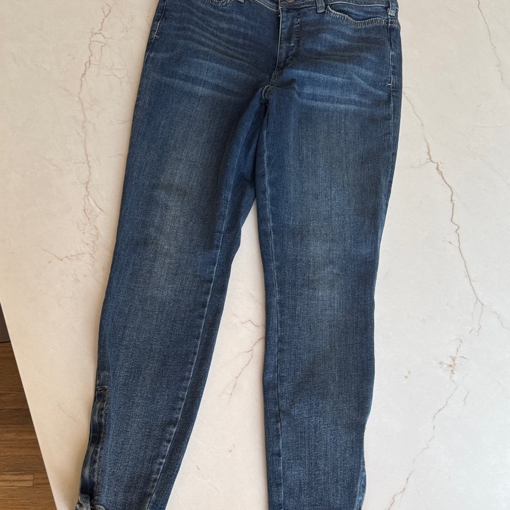 Pilcro and the Letterpress Dark Blue Ankle Jeans